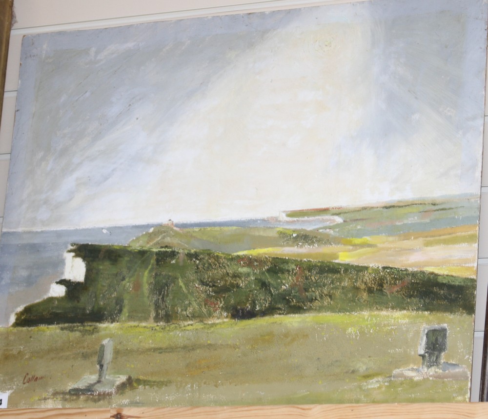 Edward Callam (b.1950), oil on board, The Seven Sisters, signed, 61 x 76cm, unframed